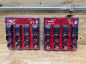 lot 103 image: HUSKY 6 ft. x 1 in. Cam Buckle Tie-Downs 4-Pack