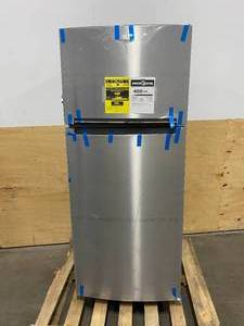 lot 119 image: WHIRLPOOL 18 cu. ft. Top Freezer Refrigerator in Stainless Steel
