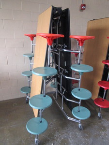 lot 252 image: SICO 16 SEAT FOLD UP CAFETERIA TABLE