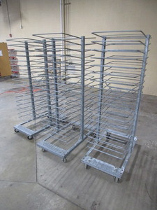 lot 261 image: ROLLING SHEET PAN RACKS
