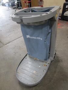 lot 416 image: AKRO MILLS JANITORIAL CART WITH BAG