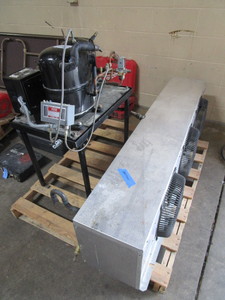 lot 442 image: COPELAND WATER COOLED COMPRESSOR AND RUSSELL CONDENSER FOR A WALK IN COOLER