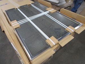 lot 458 image: BRADLEY MIRROR FRAMED IN STAINLESS STEEL-NEW