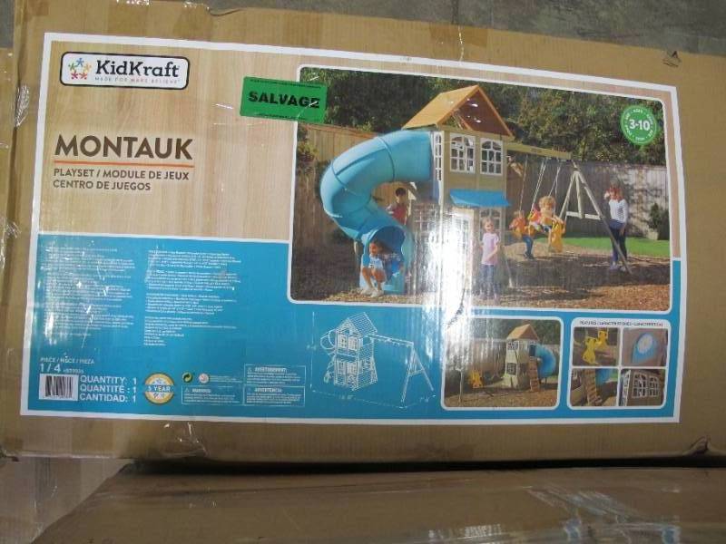 lot 509 image: KidKraft Montauk Playground Play Set - Missing 1 Box