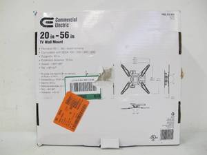 lot 597 image: Commercial Electric Full Motion TV Wall Mount for 20 in. - 56 in. TVs