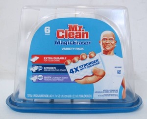 lot 601 image: Mr. Clean Magic Eraser - 6 Pack - Cleaning Scrubbing Tool for Kitchens, Cars, Household, etc