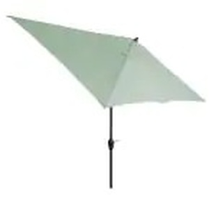 lot 16 image: 10 ft. x 6 ft. Aluminum Market Patio Umbrella in Sunbrella Canvas Spa with Push-Button Tilt