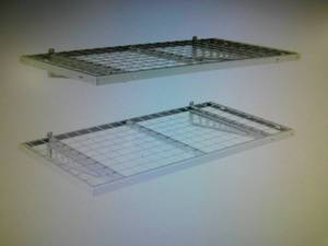 lot 68 image: 24 in. x 48 in. Steel Garage Wall Shelving in White (2-Pack) by FLEXIMOUNTS