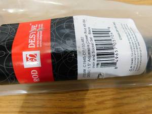 lot 76 image: 48 in. to 84 in. W 1.5 in. Adjustabe Black Closet Rod and Socket Set by Rod Desyne