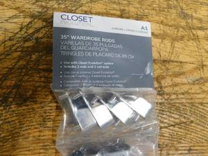 lot 77 image: 35 in. Polished Chrome Closet Rod by Closet Evolution