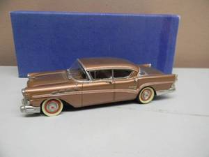 CONQUEST MODELS 143 SCALE - 1957 BUICK ROADMASTER 75 4 DOOR RIVIERA HARDTOP - IN BOX - AWESOME - GREAT PIECE - SEE PICTURES