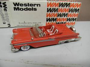 WESTERN MODELS 143 SCALE - 1959 FORD GALAXIE SKYLINER CONVERTIBLE - IN BOX - AWESOME - GREAT PIECE - SEE PICTURES