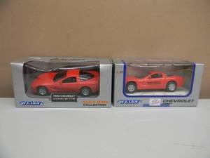 WELLY 138 SCALE - CHEVROLET CORVETTES - IN BOX - AWESOME - GREAT PIECES - SEE PICTURES