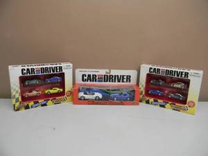 ROAD CHAMPS CAR AND DRIVER - 143 SCALE CLASSIC DUELS & 2 SETS SHOCK RACERS - IN BOX - NICE - SEE PICTURES