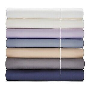 Hudson Park 500 Thread Count, 100 Percent Pima Cotton Iron Free Twin and Twin XL Flat And Fitted Sheet