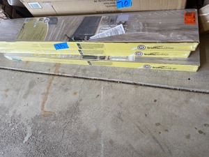 72.51 SQFT TrafficMaster Lakeshore Pecan Stone 7mm Thick x 7-23 in. Wide x 50-58 in. Length Laminate Flooring (24.17 sq. ft.  case)