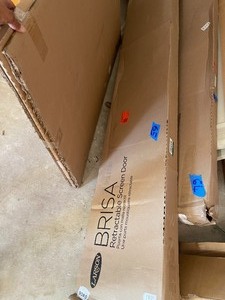 Unbranded 36 in. x 81 in. Brisa Brown Standard Retractable Screen Door