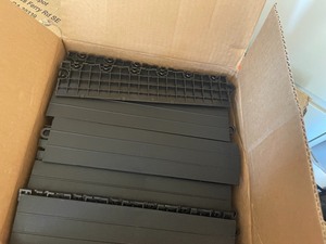 Swisstrax 2.75 in. x 12 in. Jet Black Pegged Polypropylene Ramp Edging for Diamondtrax Home Modular Flooring (10-Pack)