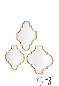 StyleWell Small Ornate Gold Classic Accent Mirror - Set of 3 (16 in. H x 19 in. W)