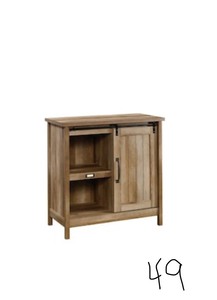 SAUDER Adept Craftsman Oak Accent Storage Cabinet with Sliding Door