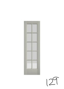eightdoors 24 in. x 80 in. 10-Lite Clear Glass True Divided White Finished Solid Core Wood French Interior Door Slab
