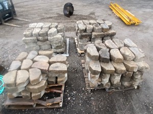(4) Pallets Of Once-Used Catalina Retaining Wall Block