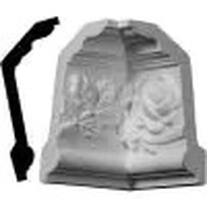 lot 17 image: 3-34 in. x 5-12 in. x 94-12 in. Polyurethane Rose Crown Moulding Lot with Corner Pieces