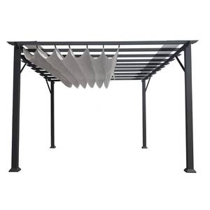lot 89 image: 11x11 Florence Pergola with Grey Frame and Silver Canopy