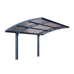 lot 99 image: Arizona 5000 Wave 9 ft. 6 in. x 16 ft. 3 in. x 9 ft. H Carport with Corrugated Solar Gray Polycarbonate Roof Panels by Palram