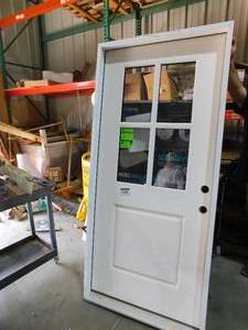 lot 23 image: 36 x 80 Stevens & Sons Exterior Door With Window