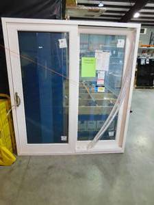 lot 35 image: 72 in. x 80 in. Smooth White Right-Hand Composite Sliding Patio Door by MasterPiece
