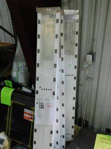 lot 51 image: 9 - 4 ft. x 6 ft. White Vinyl 1.5 in. Unassembled Picket Fence Panel by Azembla