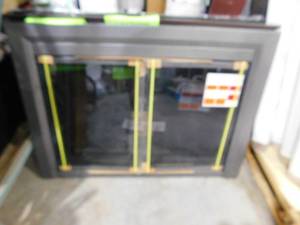 lot 54 image: Craton Large Glass Fireplace Doors by Pleasant Hearth