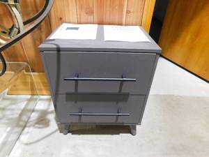 lot 77 image: Emery 2-Drawer Gray Nightstand