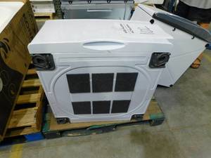 lot 102 image: 14.2 in. White Laundry Pedestal with Storage Drawer by Samsung