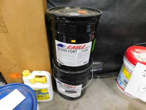 lot 131 image: 2 - 5 Gal. Gloss Coat  Wet Look Solvent-Based Acrylic Exposed Aggregate Concrete Sealer by Eagle