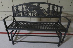 lot 1 image: OUTDOOR GLIDER BENCH
