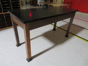 lot 39 image: WOODEN WORK DESKTABLE