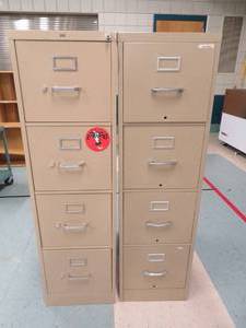 lot 90 image: Two, 4 drawer filing cabinets