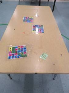 lot 96 image: Adjustable school-work table