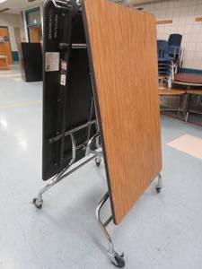 lot 98 image: Foldable table on castors