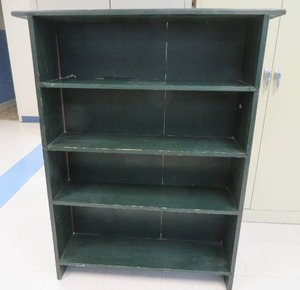 lot 142 image: WOODEN BOOK SHELF