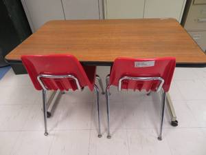 lot 144 image: TABLE & CHAIRS