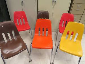 lot 145 image: STACKING CHAIRS