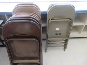 lot 156 image: METAL CHAIRS