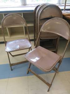 lot 158 image: METAL CHAIRS