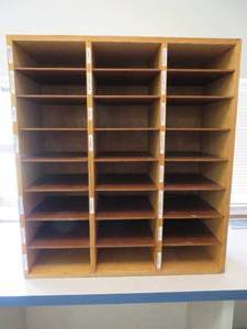 lot 162 image: WOOD LETTER  PAPER FILE