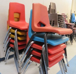 lot 191 image: STACKING CHAIRS