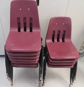 lot 194 image: STACKING CHAIRS