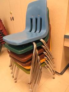 lot 195 image: STACKING CHAIRS